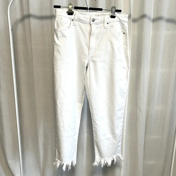 JOE'S JEANS Chastity High-Rise Straight Crop Denim Jeans White, Size 30 - Picture 2 of 11